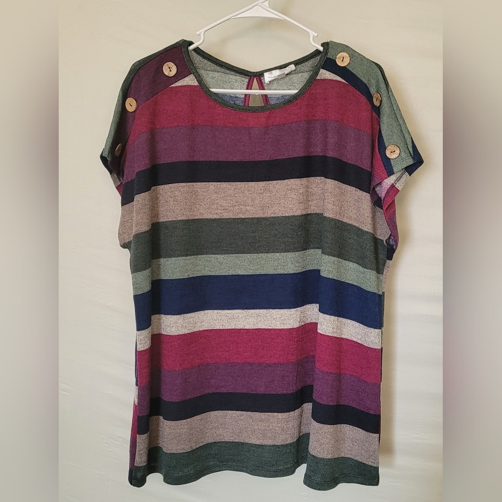 Modern Attraction Striped Tunic Top Size 3X
